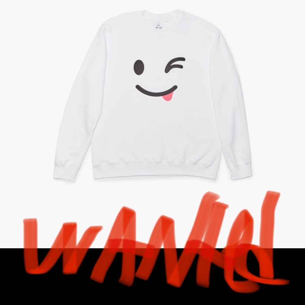 White crewneck Snapchat urban pacsun wanted